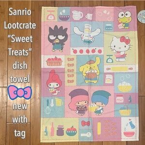 Sanrio “Sweet Treats” Dish Towel made for Lootcrate 🎀 🧽 🍽️ 🥣 NWT!
